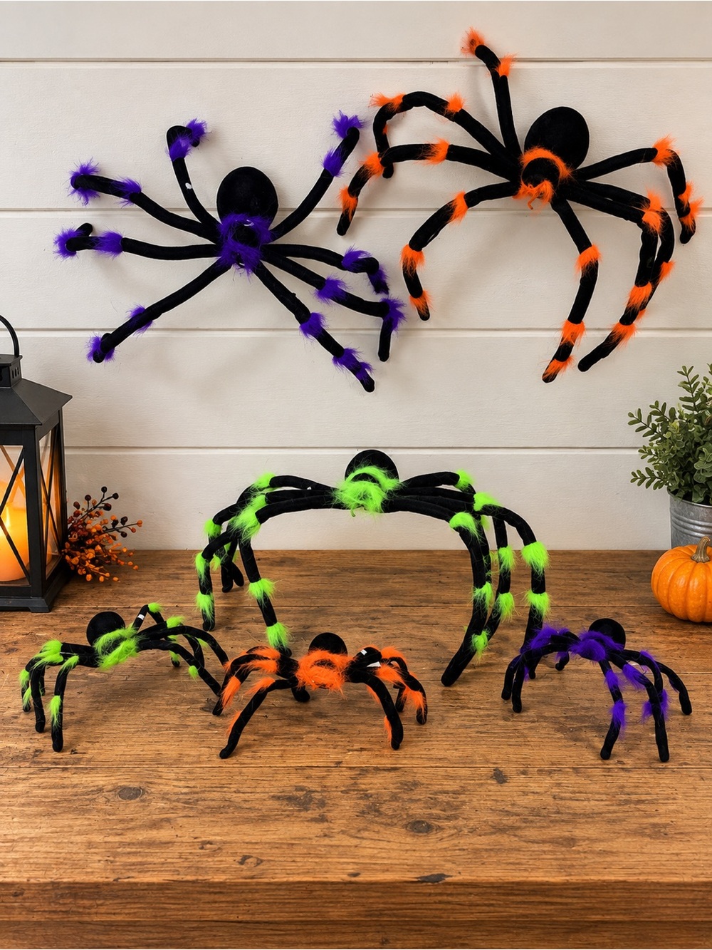 Pier One Halloween Colorful Spiders - Set of 6
